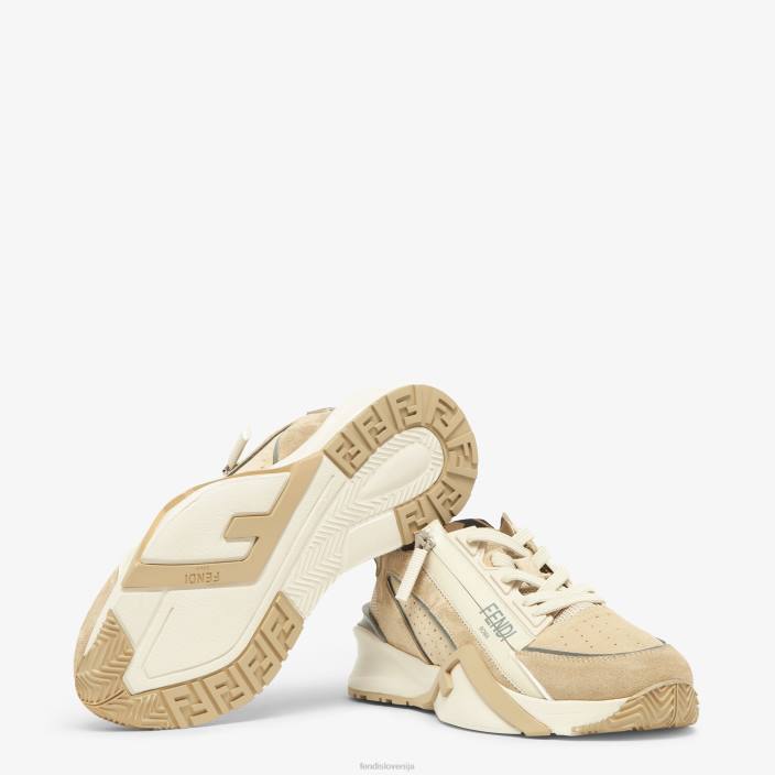 ženske nizke majice iz semiša bela Fendi čevlje Z68L1288