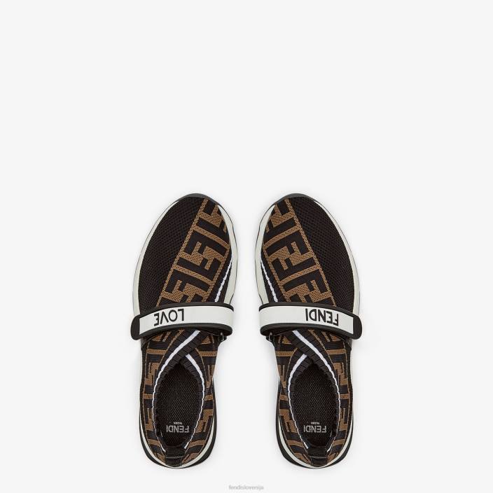 ženske superge iz blaga Črna Fendi čevlje Z68L1334