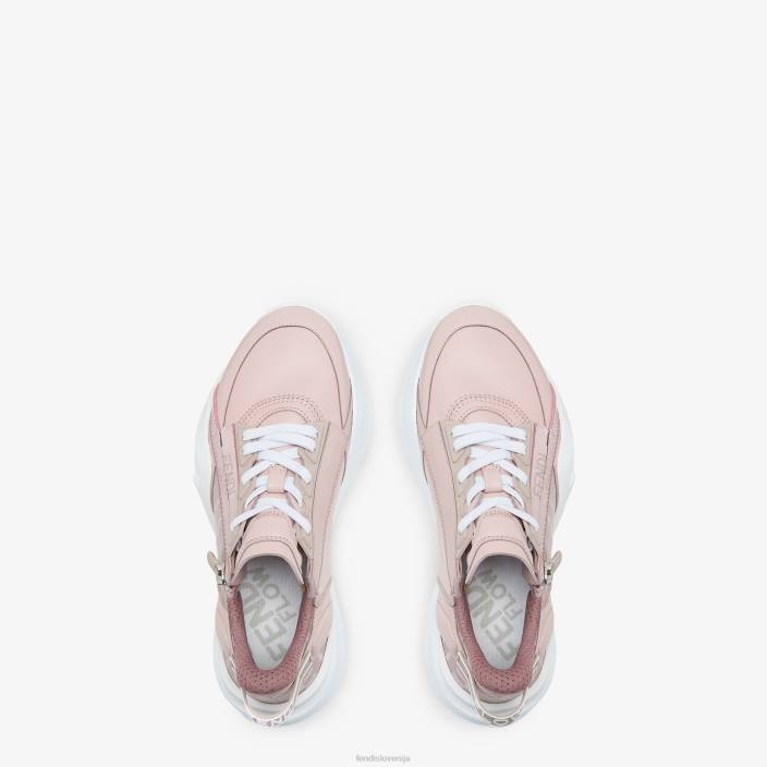 ženske usnjene nizke majice roza Fendi čevlje Z68L1336