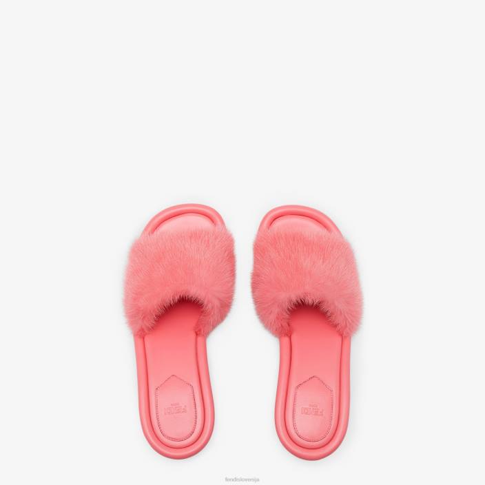 ženske mink tobogani roza Fendi čevlje Z68L1322