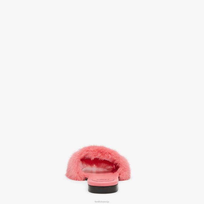ženske mink tobogani roza Fendi čevlje Z68L1332