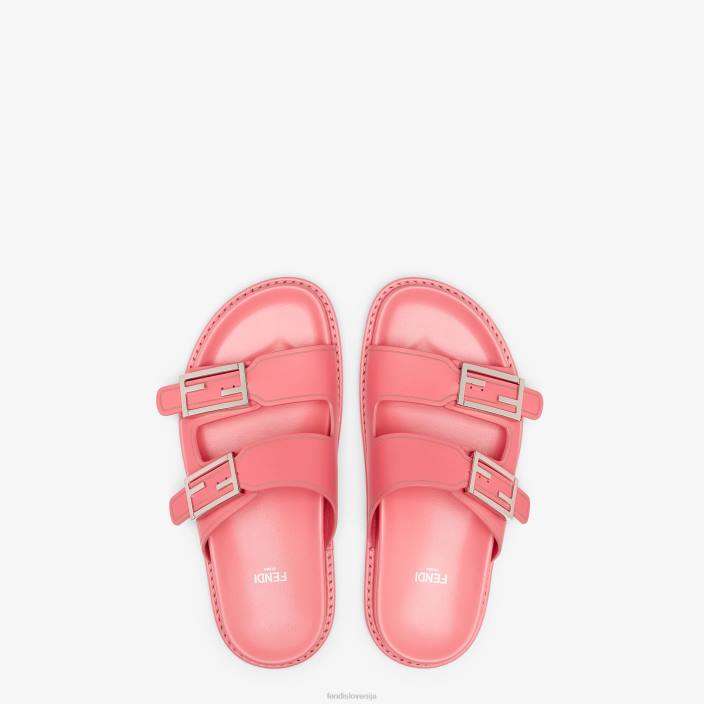 ženske na otip usnjene tobogane roza Fendi čevlje Z68L1302