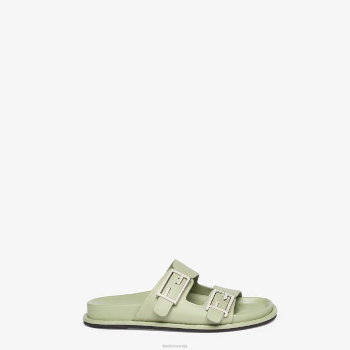 ženske na otip usnjene tobogane zelena Fendi čevlje Z68L1303