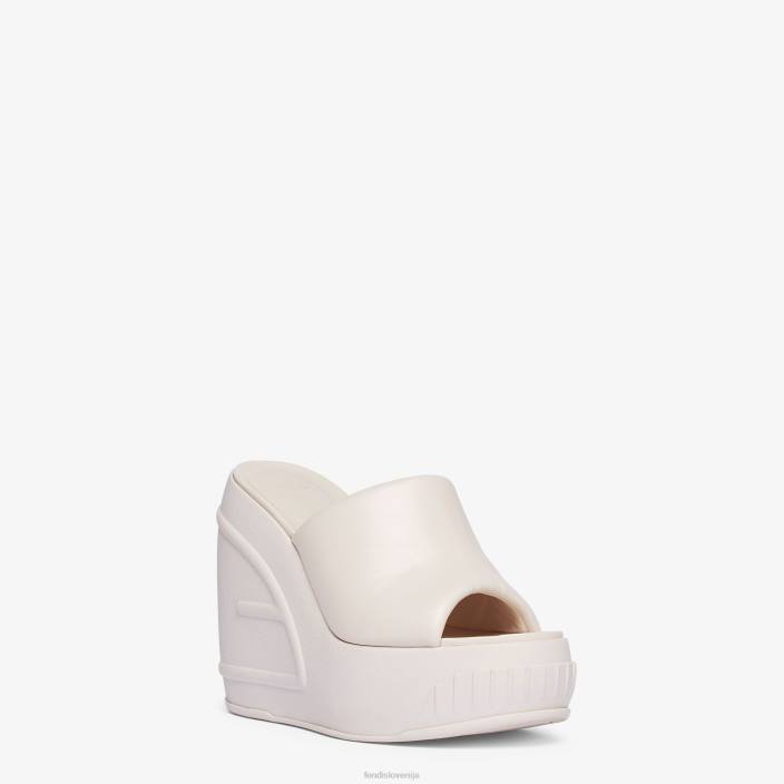 ženske tobogani iz nappa usnja bež Fendi čevlje Z68L1329