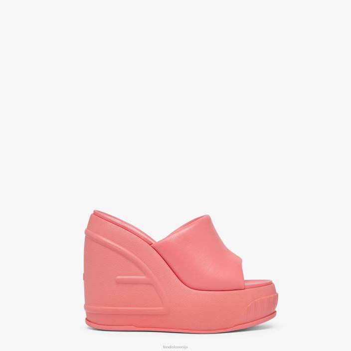 ženske tobogani iz nappa usnja roza Fendi čevlje Z68L1330