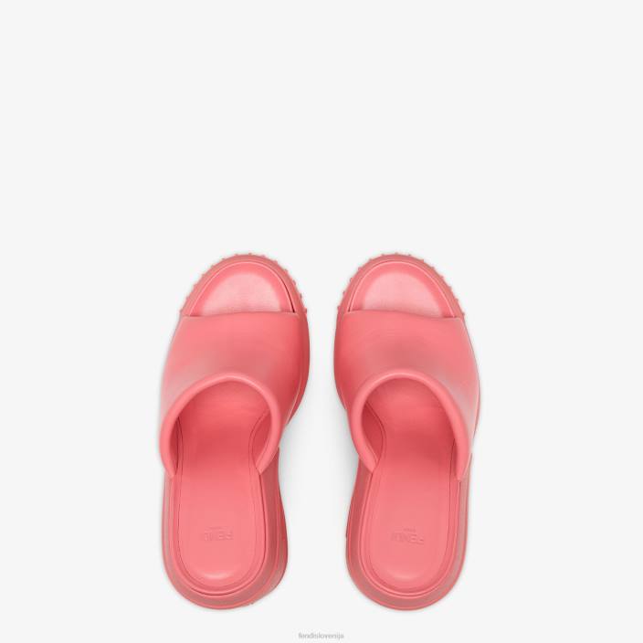 ženske tobogani iz nappa usnja roza Fendi čevlje Z68L1330