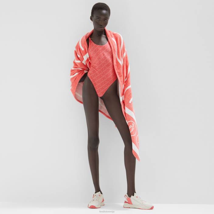 ženske bombažna brisača za plažo roza Fendi dodatki Z68L116