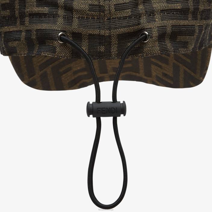 ženske ff baseball kapa iz žakard blaga rjav Fendi dodatki Z68L288