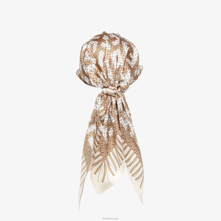 ženske svilen klobuk bež Fendi dodatki Z68L174