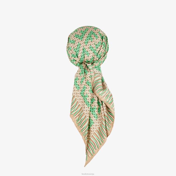 ženske svilen klobuk zelena Fendi dodatki Z68L183