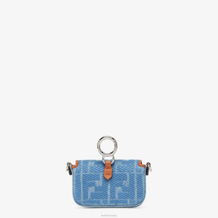 ženske denim čar svetlo modra Fendi dodatki Z68L99