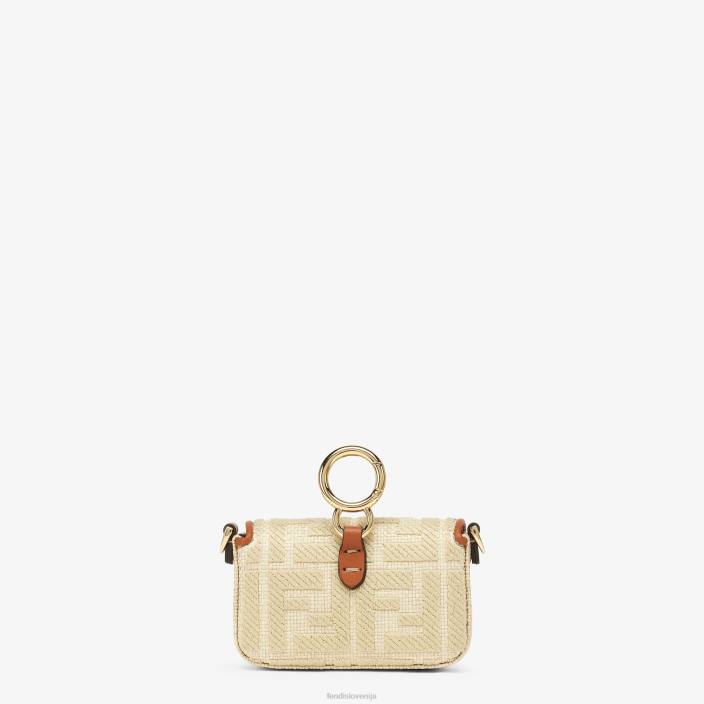 ženske naravni čar iz rafije bež Fendi dodatki Z68L92