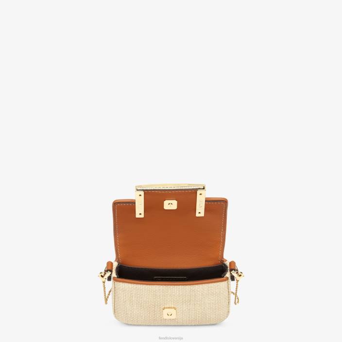 ženske naravni čar iz rafije bež Fendi dodatki Z68L92