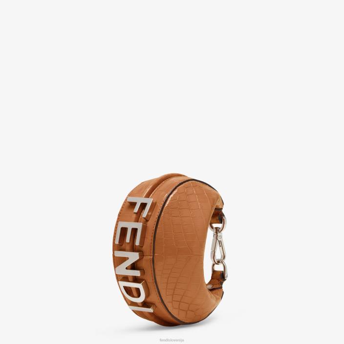 ženske obesek iz krokodiljega usnja rjav Fendi dodatki Z68L254