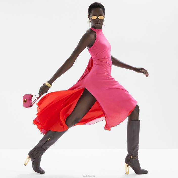 ženske usnjeni obesek v barvi fuksije roza Fendi dodatki Z68L14