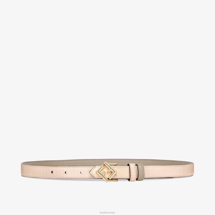 ženske dvostranski pas iz golobjega usnja siva Fendi dodatki Z68L29