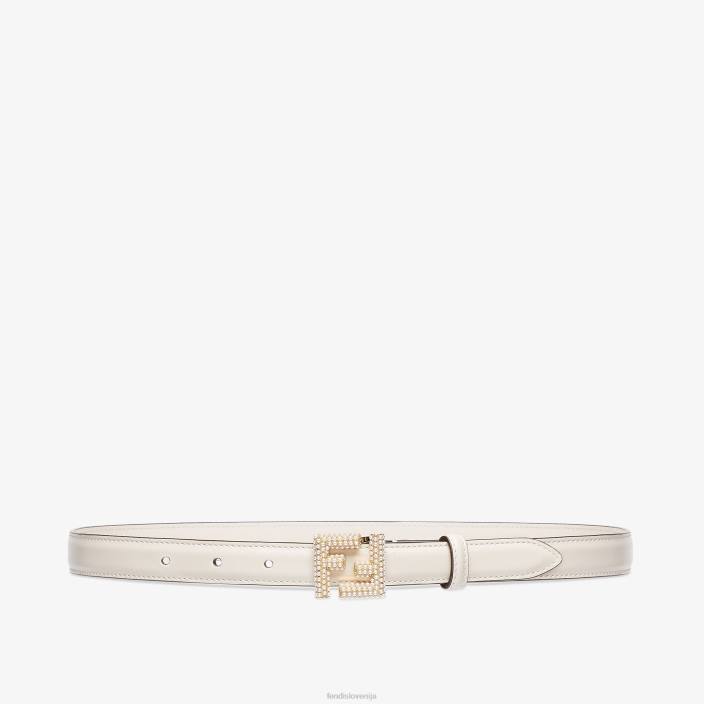 ženske ff usnjen pas bela Fendi dodatki Z68L140
