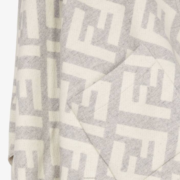 ženske pončo iz kašmirja siva Fendi dodatki Z68L457