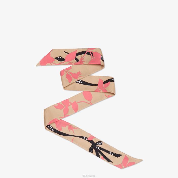 ženske bando iz organske svile bež Fendi dodatki Z68L221