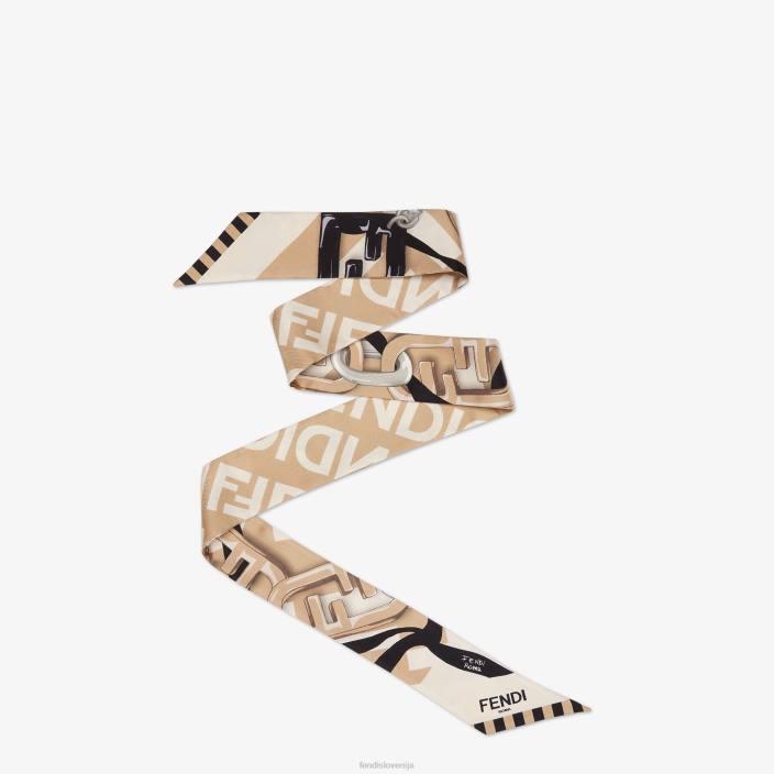 ženske bando iz organske svile bež Fendi dodatki Z68L249