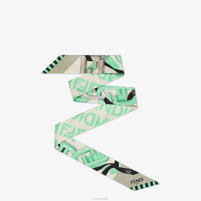 ženske bando iz organske svile zelena Fendi dodatki Z68L186