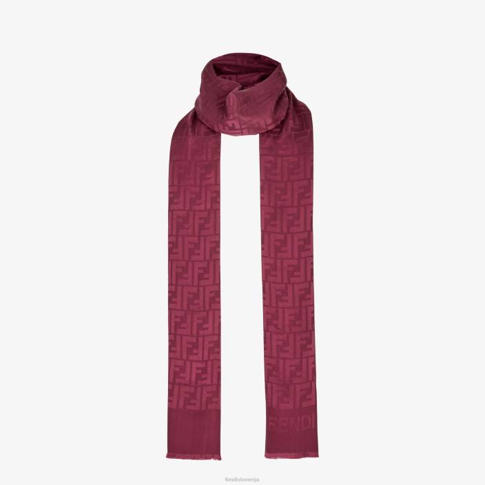 ženske bordo svilena ukradena rdeča Fendi dodatki Z68L486