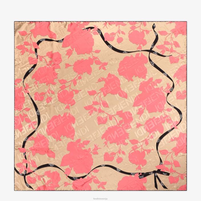 ženske folard iz organske svile roza Fendi dodatki Z68L239