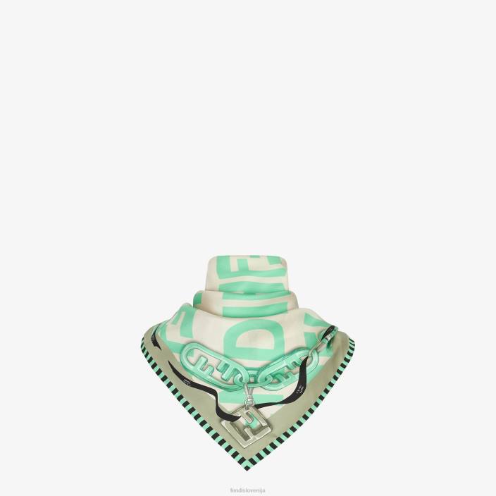 ženske folard iz organske svile zelena Fendi dodatki Z68L187