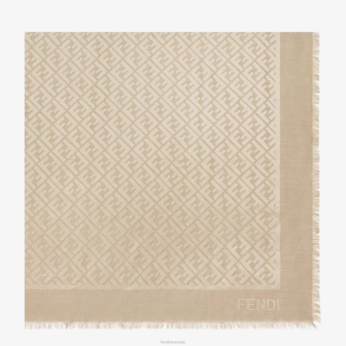 ženske golob svilen in volnen šal roza Fendi dodatki Z68L56