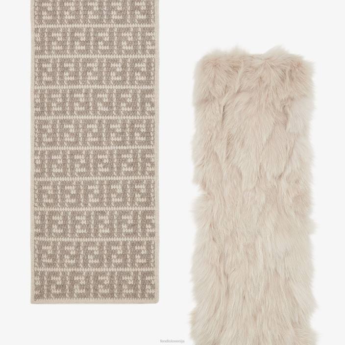 ženske mink in volneni šal bela Fendi dodatki Z68L77