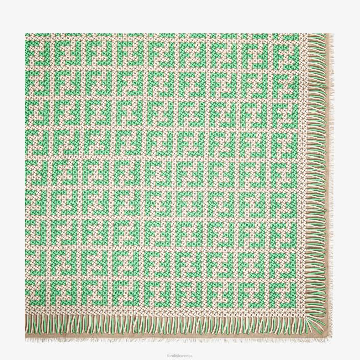 ženske modal in svileni šal zelena Fendi dodatki Z68L182