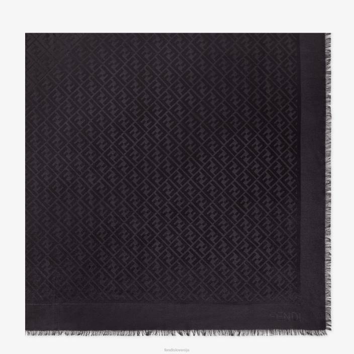 ženske organski svileni šal Črna Fendi dodatki Z68L458