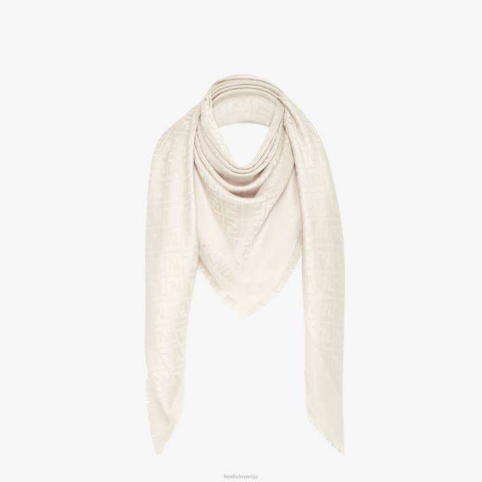 ženske organski svileni šal slonovina Fendi dodatki Z68L456