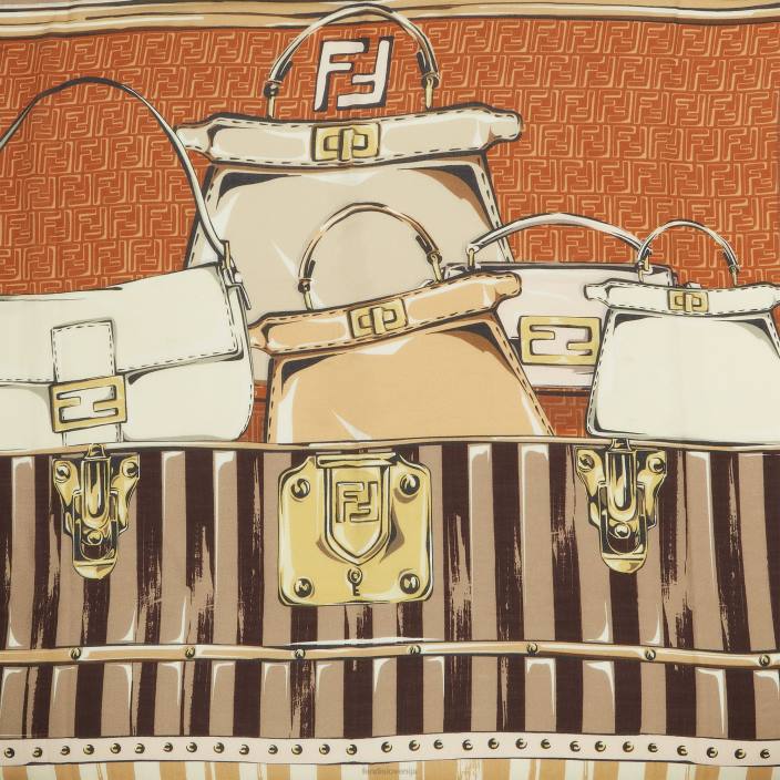 ženske svilen in volnen šal roza Fendi dodatki Z68L25