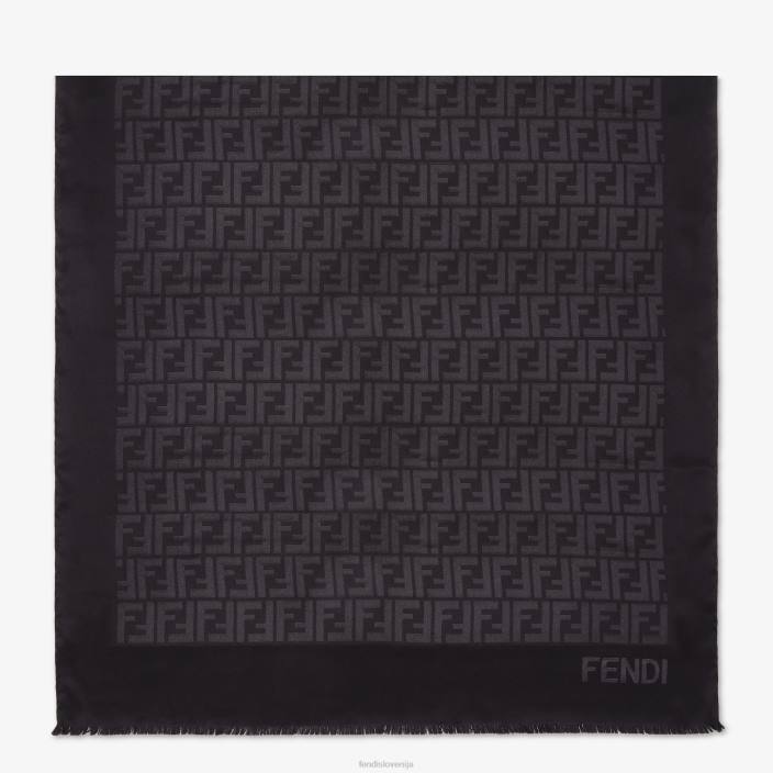 ženske svilena štola Črna Fendi dodatki Z68L285