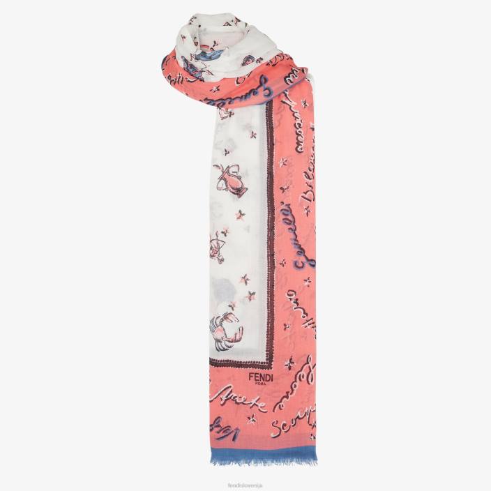 ženske svilena štola roza Fendi dodatki Z68L11