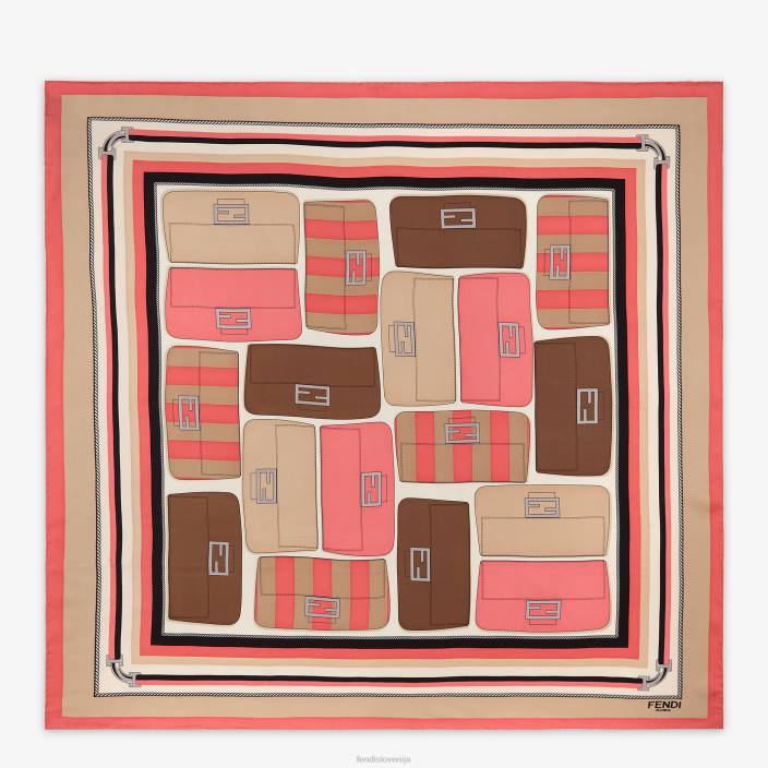 ženske svileni volan roza Fendi dodatki Z68L248