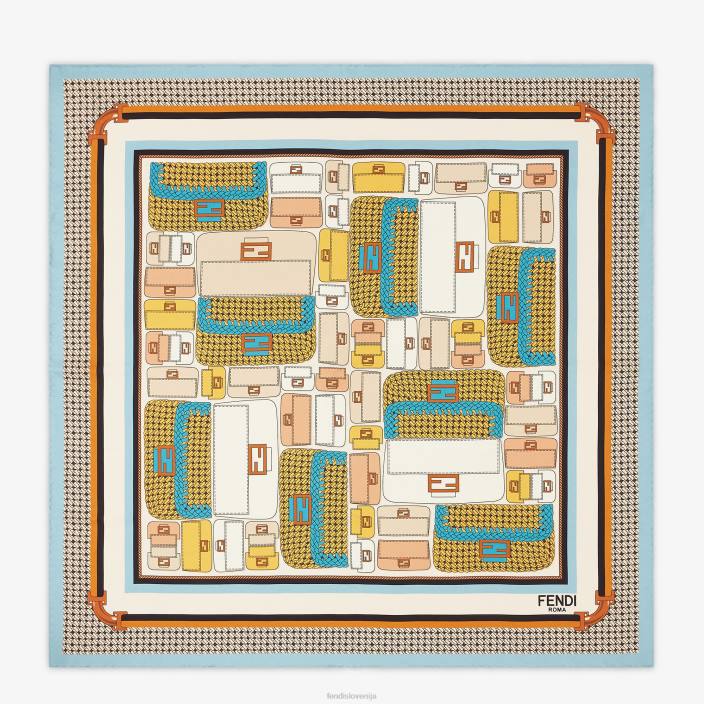 ženske svileni volan svetlo modra Fendi dodatki Z68L480