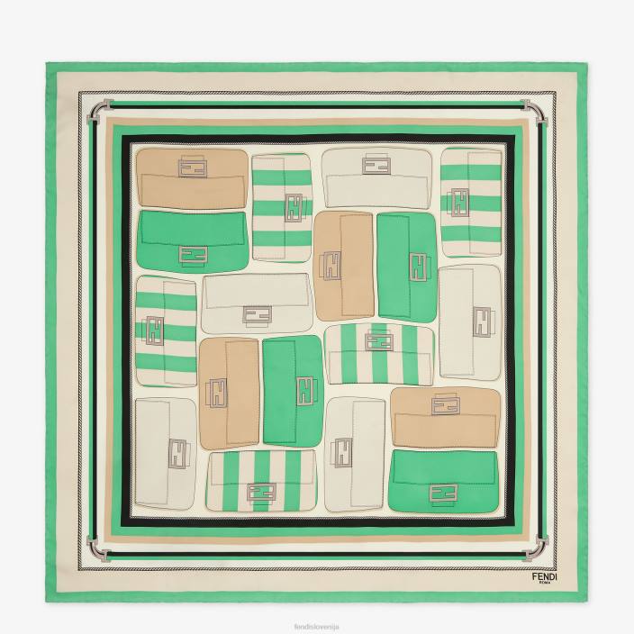 ženske svileni volan zelena Fendi dodatki Z68L237