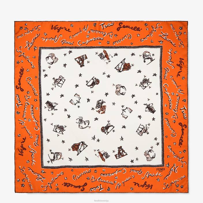 ženske tiskan svileni funard večbarvna Fendi dodatki Z68L112