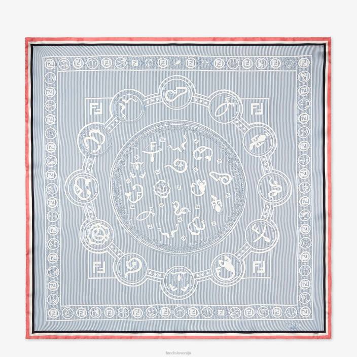 ženske tiskan svileni funard večbarvna Fendi dodatki Z68L117