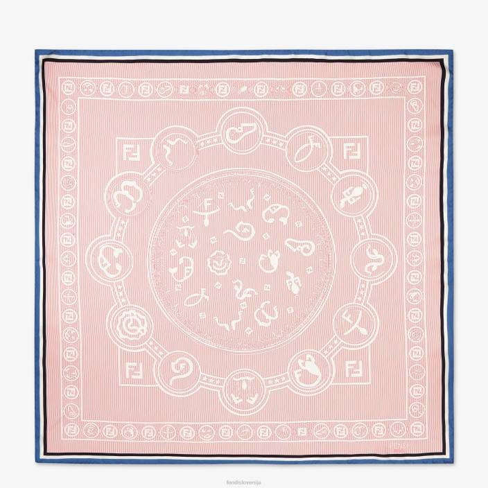 ženske tiskan svileni funard večbarvna Fendi dodatki Z68L118