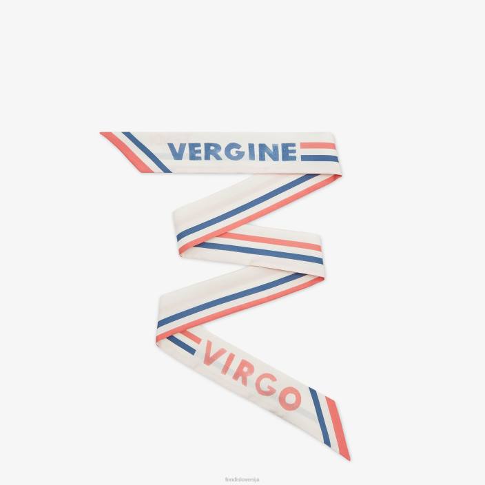 ženske zavit svileni bando bela Fendi dodatki Z68L115