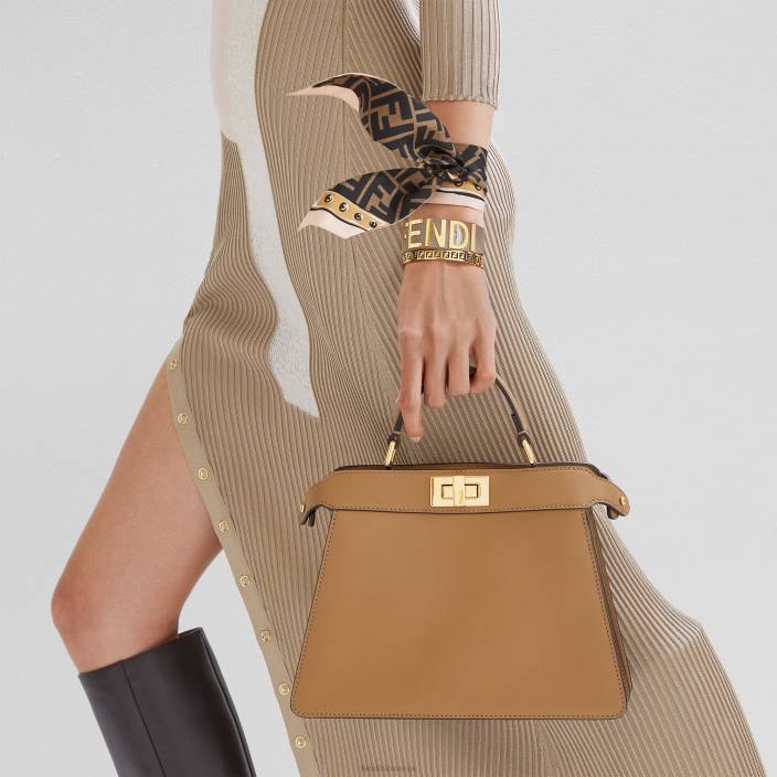 ženske zavit svileni bando rjav Fendi dodatki Z68L5