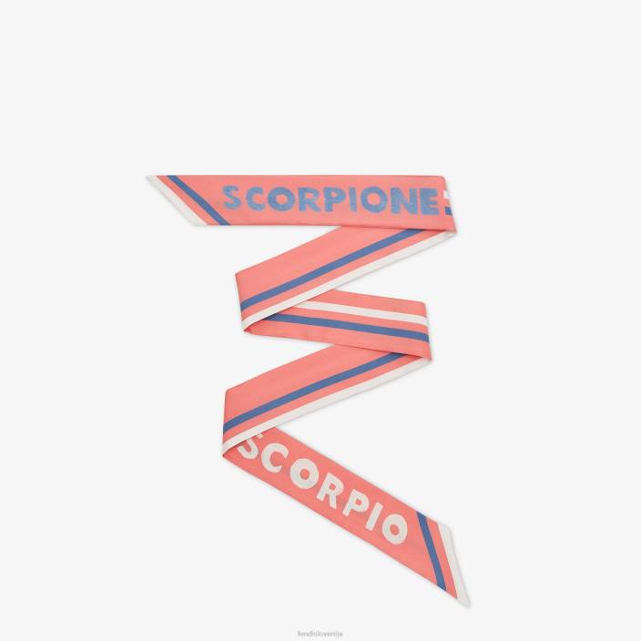 ženske zavit svileni bando roza Fendi dodatki Z68L108