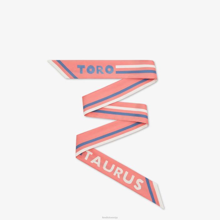 ženske zavit svileni bando roza Fendi dodatki Z68L125