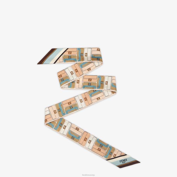 ženske zavit svileni bando svetlo modra Fendi dodatki Z68L314