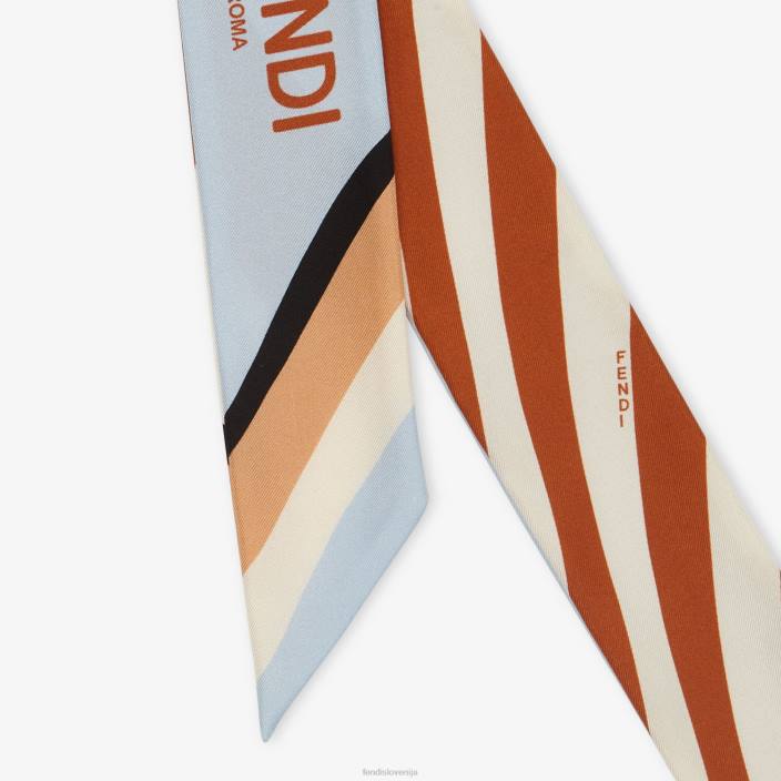 ženske zavit svileni bando svetlo modra Fendi dodatki Z68L495