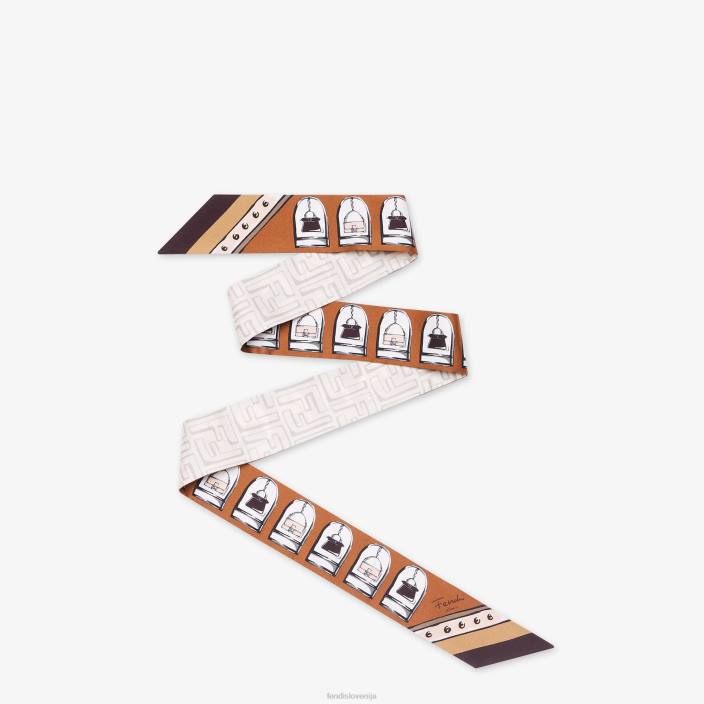 ženske zavit svileni bando večbarvna Fendi dodatki Z68L24