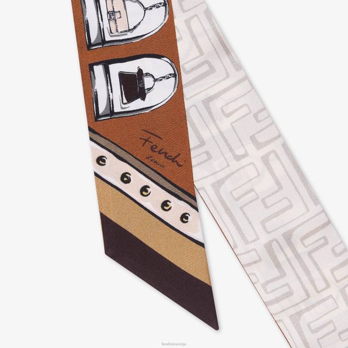 ženske zavit svileni bando večbarvna Fendi dodatki Z68L24